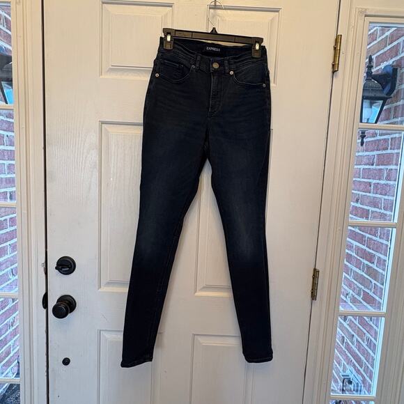 Express 2R Stretch Plus Denim Perfect Curves Legggings High Rise - Picture 1 of 8